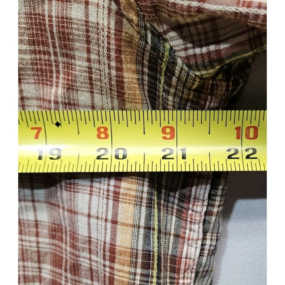 Royal Robbins Shirt Mens Large Metal Snap Plaid Country Cowboy Flap Pockets - Picture 8 of 9